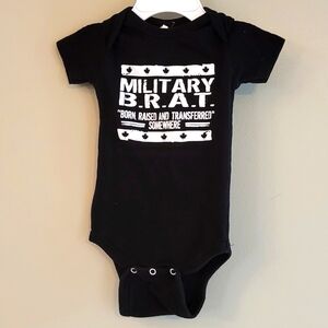 "Military Brat" short sleeve onesie/bodysuit